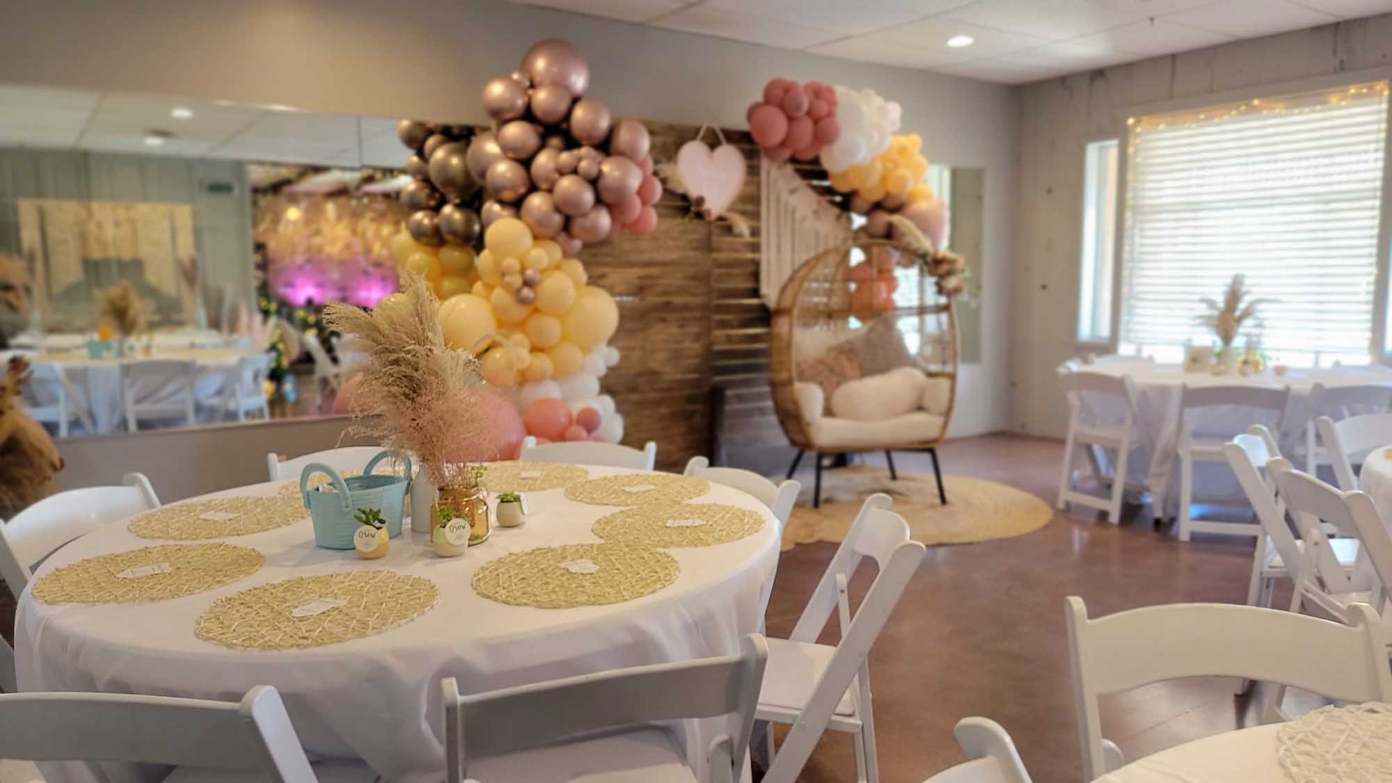 round table with 8 garden chairs in Yuma, Arizona | Jays Party Shop